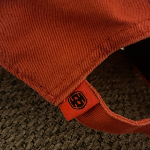 Embroidered Floral Orange Cap - Picture 4 of 8